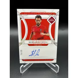   Bernardo Silva /99 on card aláírt focis kártya – 2022 Panini National Treasures – Portugália