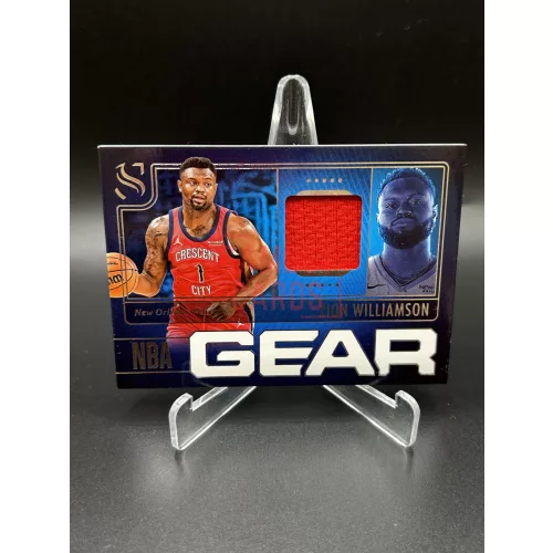 Zion Williamson mérkőzésen viselt mezdarabos NBA kosaras kártya – 2024-25 Panini Silhouette – New Orleans Pelicans