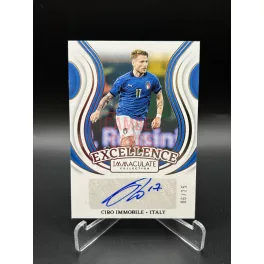   Ciro Immobile /25 aláírt focis kártya - 2024-25 Panini Immaculate - Olaszország