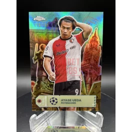   Ayase Ueda Final Destination /199 számozott focis kártya - Topps Chrome - Feyenoord