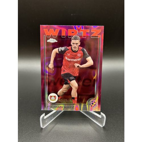 Florian Wirtz /75 – 2024-25 Topps Chrome UEFA Magenta Lava Parallel – Bayer Leverkusen