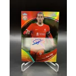 Virgil Van Dijk /75 aláírt focis kártya - Topps Chrome Liverpool - Liverpool