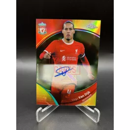   Virgil Van Dijk /75 aláírt focis kártya - Topps Chrome Liverpool - Liverpool