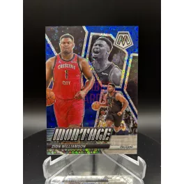   Zion Williamson /85 NBA kosaras kártya – 2023-24 Panini Mosaic Montage Blue – New Orleans Pelicans
