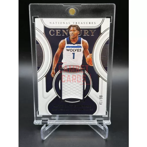 Anthony Edwards CM-AEW Century Materials Relic Kártya 41/99 – 2021-22 Panini National Treasures – Minnesota Timberwolves