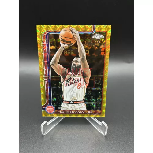 Tim Hardaway Jr /50 Gold Geometric NBA kosaras kártya – 2025-26 Topps Chrome Basketball – Detroit Pistons