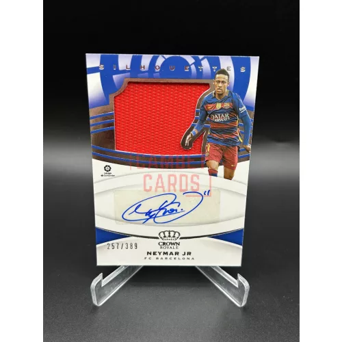 Neymar Jr /389 aláírt mezdarabos focis kártya – 2020-21 Panini Crown Royale  – FC Barcelona