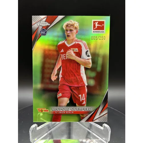RC Leopold Querfeld /250 számozott focis kártya - Topps Chrome Bundesliga - Union Berlin