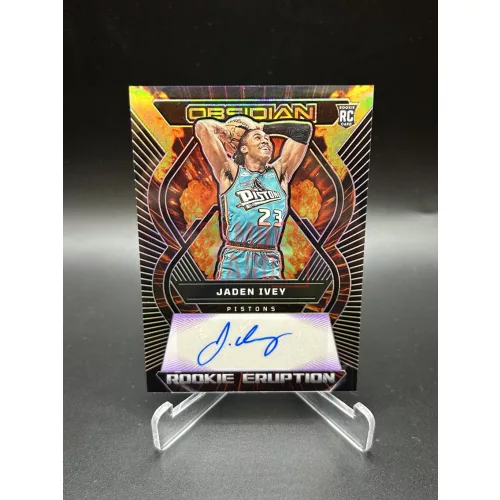 Jaden Ivey RE-IPJ – 2022-23 Panini Obsidian Rookie Eruption Auto /75 RC – Detroit Pistons