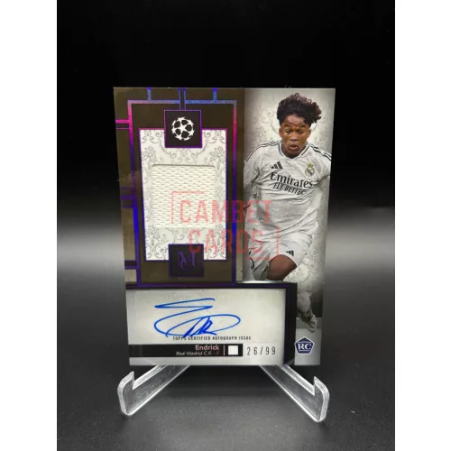 RC Endrick /99 mazdarabos aláírt focis kártya – 2024-25 Museum Collection – Real Madrid