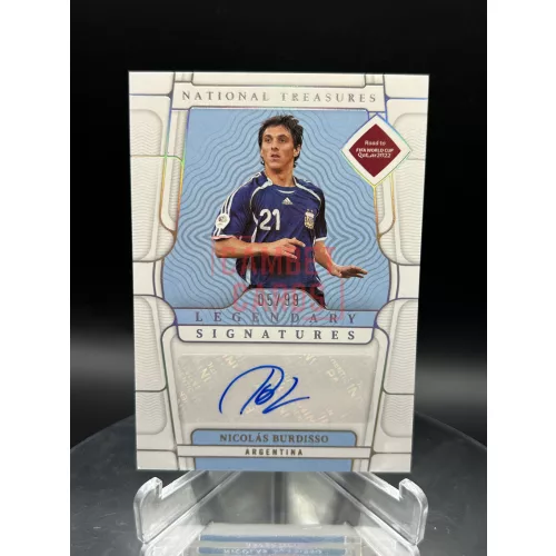 Nicolas Burdisso /99 aláírt focis kártya - 2022 Panini National Treasures - Argentína