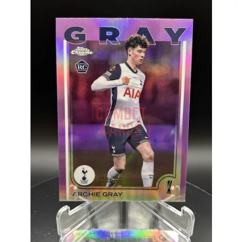 Archie Gray /299 számozott focis kártya - Topps Chrome - Tottenham