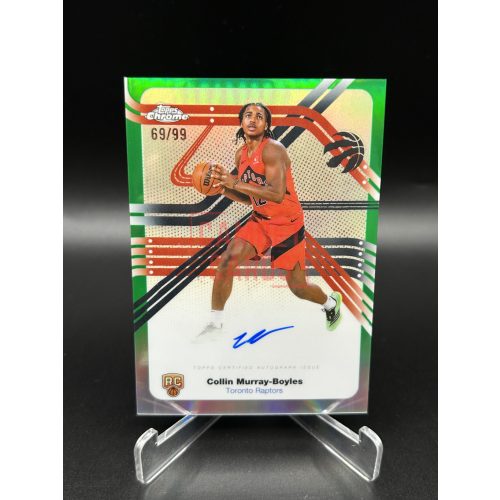 RC Collin Murray-Boyles /99 aláírt NBA kosaras kártya – 2025–26 Topps Chrome Basketball – Toronto Raptors