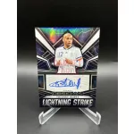 Thierry Henry /30 Lightning Strike aláírt focis kártya – 2023-24 Panini Obsidian Soccer – Franciaország