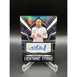   Thierry Henry /30 Lightning Strike aláírt focis kártya – 2023-24 Panini Obsidian Soccer – Franciaország