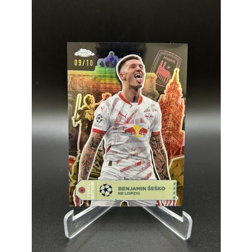 Benjamin Sesko /10 Black Final Destination   – 2024-25 Topps Chrome – RB Leipzig