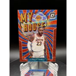   Lebron James My House Red Wave insert kosaras kártya - 2021-22 Panini Donruss Optic - Los Angeles Lakers