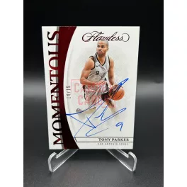  Tony Parker /15 on card aláírt NBA kosaras kártya – 2021-22 Panini Flawless Basketball – San Antonio Spurs