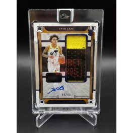 Keyonte George rookie patch autograph kártya 44/49 - 2023-24 Panini One and One Utah Jazz