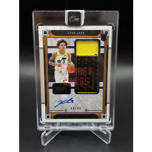 Keyonte George rookie patch autograph kártya 44/49 - 2023-24 Panini One and One Utah Jazz