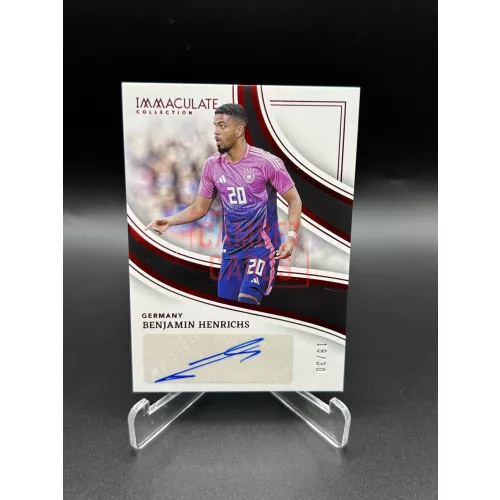 Benjamin Henrichs /30 aláírt focis kártya - 2023-24 Panini Immaculate - Németország