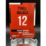 Tyrell Malacia /99 számozott focis kártya - Topps Manchester United Team Set - Manchester United