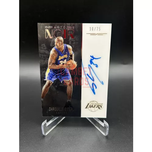 Shaquille O'Neal /75 on card aláírt NBA kosaras kártya - 2016-17 Panini Noir Basketball - Los Angeles Lakers