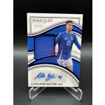 Alessandro Bastoni /25 aláírt és mezdarabos focis kártya - 2023-24 Panini Immaculate - Olaszország
