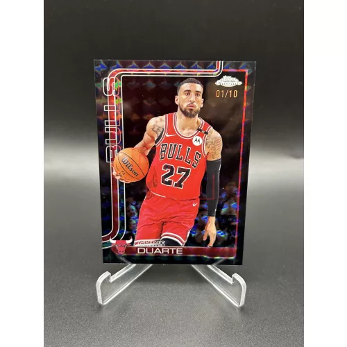 Chris Duarte /10 Black NBA kosaras kártya – 2025-26 Topps Chrome Basketball – Chicago Bulls