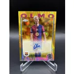 Dani Olmo /50 gold aláírt focis kártya – 2024-25 Topps Chrome UEFA – FC Barcelona