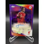 Jeremie Frimpong /75 aláírt focis kártya – 2025-26 Topps Chrome UEFA Club Competitions Auto – Liverpool FC