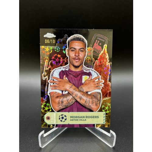 Morgan Rogers /10 Black Final Destination focis kártya - 2024-25 Topps Chrome UEFA - Aston Villa