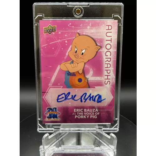 Porky Pig / Cucu malac aláírt kártya - Upper Deck - Looney Tunes