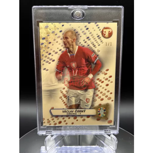 Vaclav Cerny Gold Superfractor 1/1 focis kártya - 2023 Topps Euro Road to UEFA Euro 2024 - Csehország