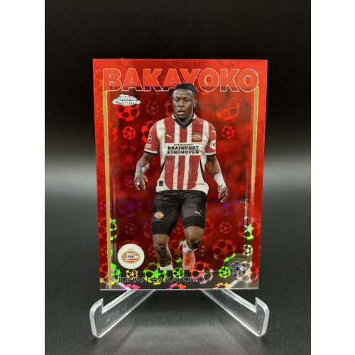Johan Bakayoko 2/5 Red Logofractor - 2024 Topps Chrome Logofractor - PSV