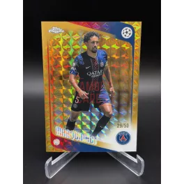   Marquinhos /50 gold geometric focis kártya – 2025-26 Topps Chrome UEFA – Paris Saint-Germain