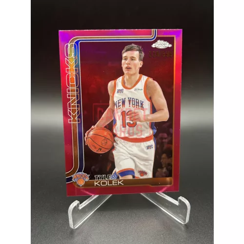 RC Tyler Kolek /399 NBA kosaras kártya - 2025-26 Topps Chome Basketball - New York Knicks