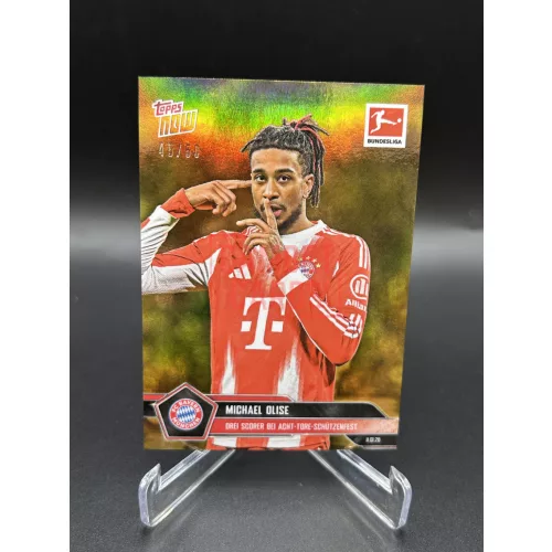 Michael Olise /50 focis kártya – 2025 Topps NOW Bundesliga – Bayern München