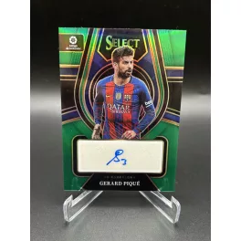   Gerard Pique /5 green aláírt focis kártya – 2022-23 Panini Select La Liga – FC Barcelona