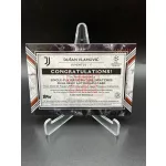 Dušan Vlahovic /299 aláírt mezdarabos focis kártya – 2022/23 Topps Museum Dual Relic Autograph – Juventus