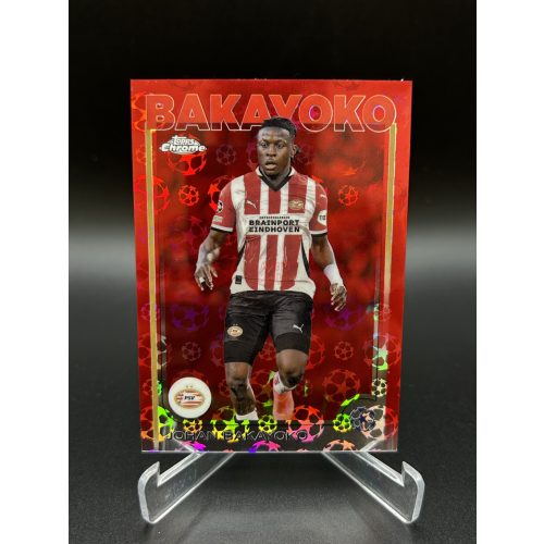 Johan Bakayoko 1/5 Red Logofractor - 2024 Topps Chrome Logofractor - PSV