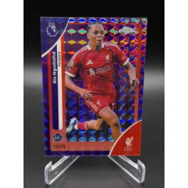   Rio Ngumoha Purple Rookie Kártya 39/75 – 2025-26 Topps Chrome Premier League – Liverpool FC