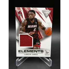   LeBron James #32 Elements Strength Game-Worn Jersey – 2013-14 Panini Titanium – Miami Heat
