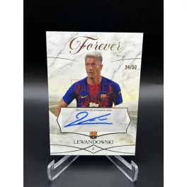   Robert Lewandowski /50 aláírt focis kártya – 2025-26 Topps Forever FC Barcelona – FC Barcelona