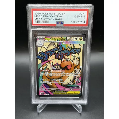 Mega Dragonite ex Mega Attack Rare Kártya PSA GEM MT 10 – 271/217 – 2026 Pokémon ASC EN