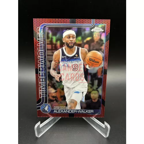 Nickeil Gilgeous-Alexander /5 Red NBA kosaras kártya - 2025-26 Topps Chrome Basketball - Minnesota Timberwolves