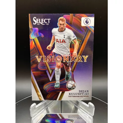 Dejan Kulusevski Visionary Case Hit focis kártya - 2022-23 Panini Select - Tottenham