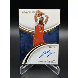   Brandon Ingram Immaculate Ink Autograph Kártya 64/75 – 2024-25 Panini Immaculate Collection – New Orleans Pelicans
