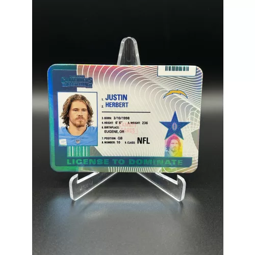 Justin Herbert License to Dominate SSP - 2024 Panini Contenders Football – Los Angeles Chargers