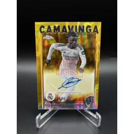   Eduardo Camavinga /50 aláírt focis kártya - 24-25 Topps Chrome - Real Madrid